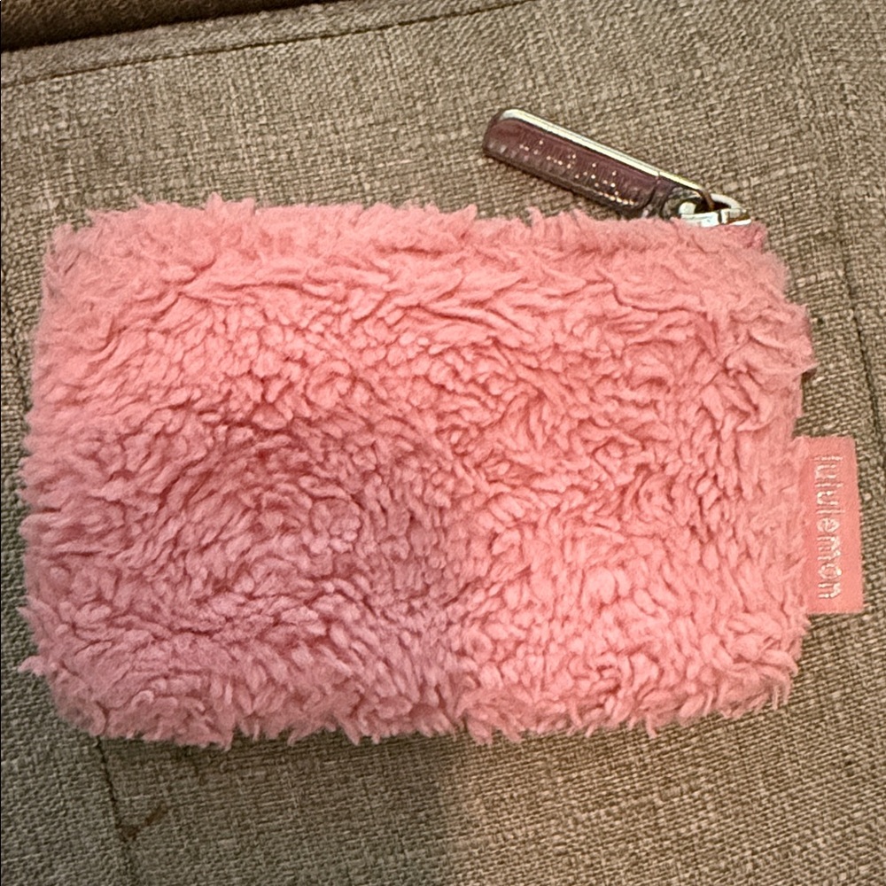 Lululemon  Pink Fuzzy Coin Purse
